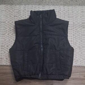 Womens  Black Puffer Vest